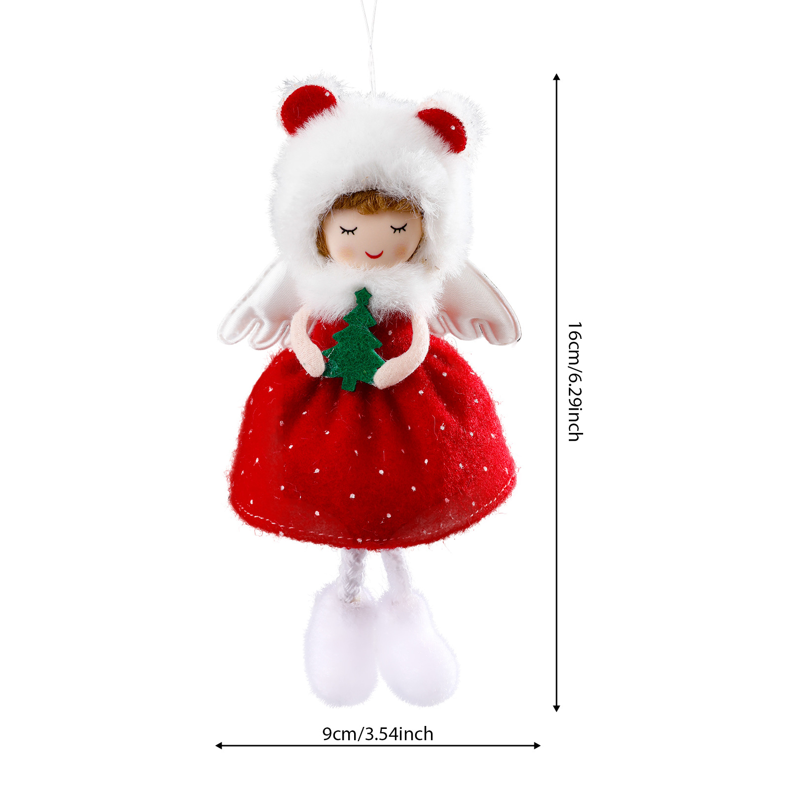 Red Laiquendi Angel Christmas Tree Decorative Small Pendant