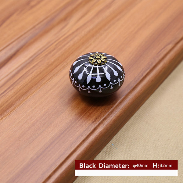 Retro ceramic furniture handle 6 pieces - Image 5