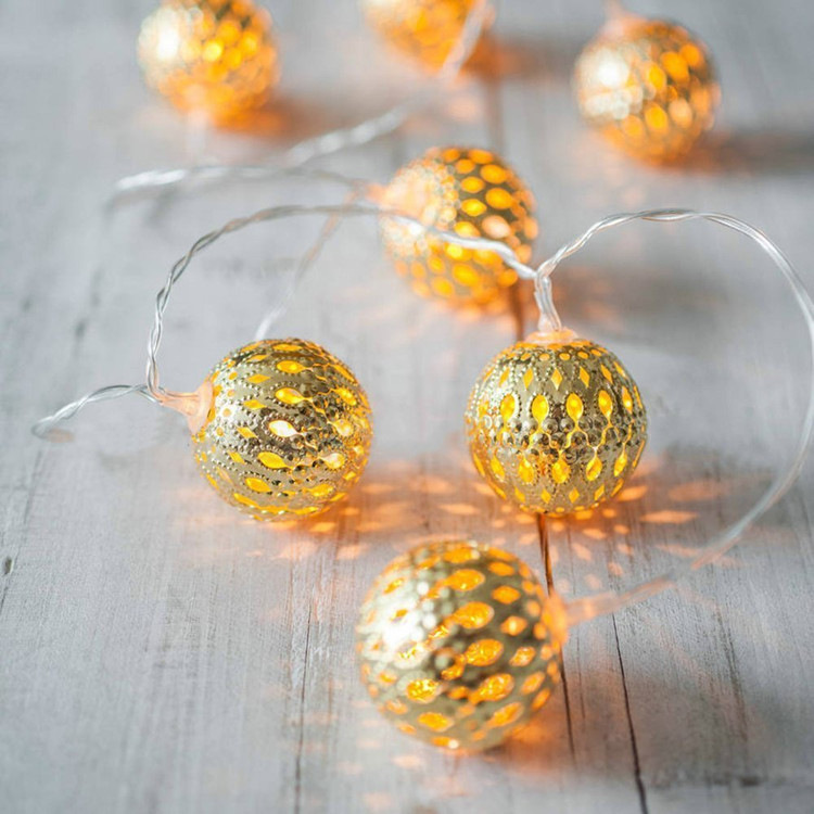 LED Fairy Garland Hollow wrought iron Ball - Image 3