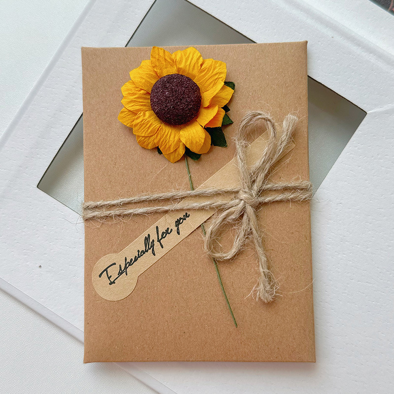 Starry Sky Dried Flower Handwritten Thank You Greeting Card - Image 9