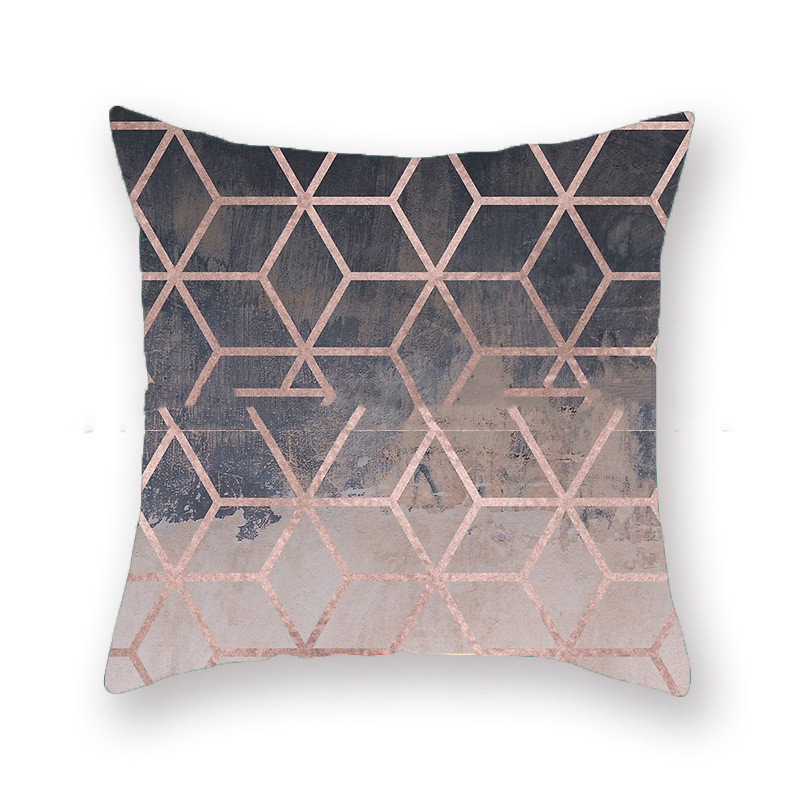 Sofa Living Room Geometric Plush Pillowcase - Image 2