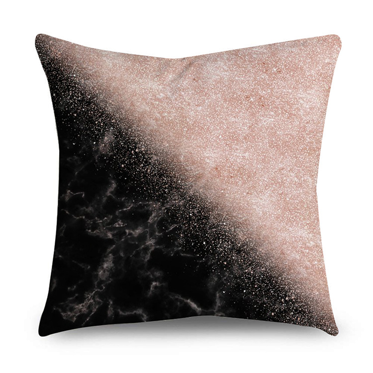 Rose Gold Polyester Pillow Cover Black Gold Element Cushion Throw Pillowcase - Image 37
