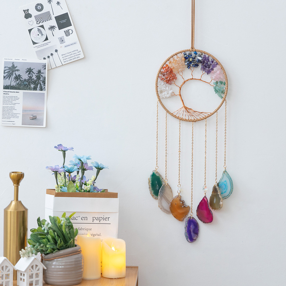 Natural Agate Crystal Crushed Stone Dream Catcher - Image 28