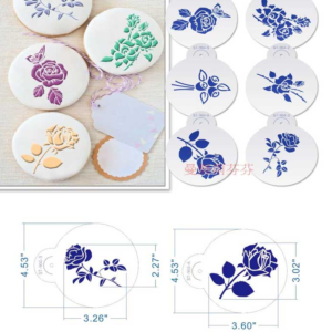 6 sets of rose cake decorated with sugar powder sieve Fondant mold spray pattern sprayed pattern hollow template