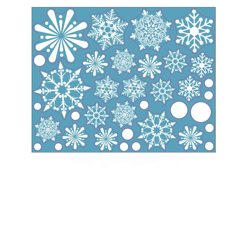 Static glass window Christmas and New Year glass stickers