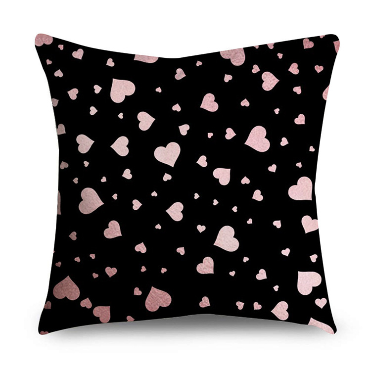 Rose Gold Polyester Pillow Cover Black Gold Element Cushion Throw Pillowcase - Image 9