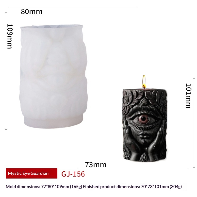 DIY Aromatherapy Candle 3D Dark Hand Holding An Eye Silicone Mold