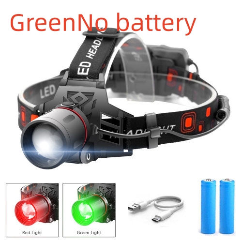T6 white light green light red light zoom headlight - Image 5