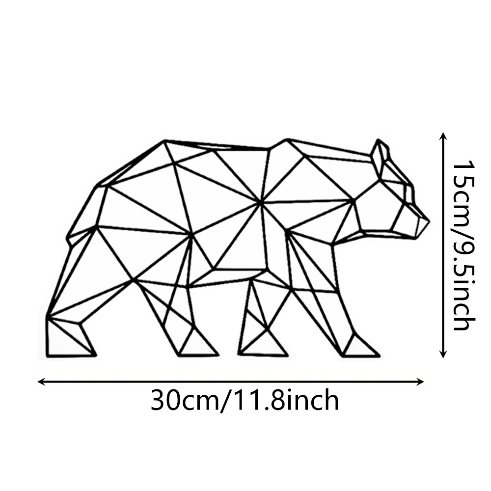 Polar Bear Silhouette Metal Crafts Iron Craft Decorations