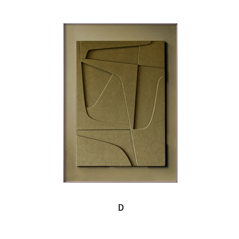 Three-dimensional Abstract Silent Style Geometric Morandi Hanging Painting - Image 2