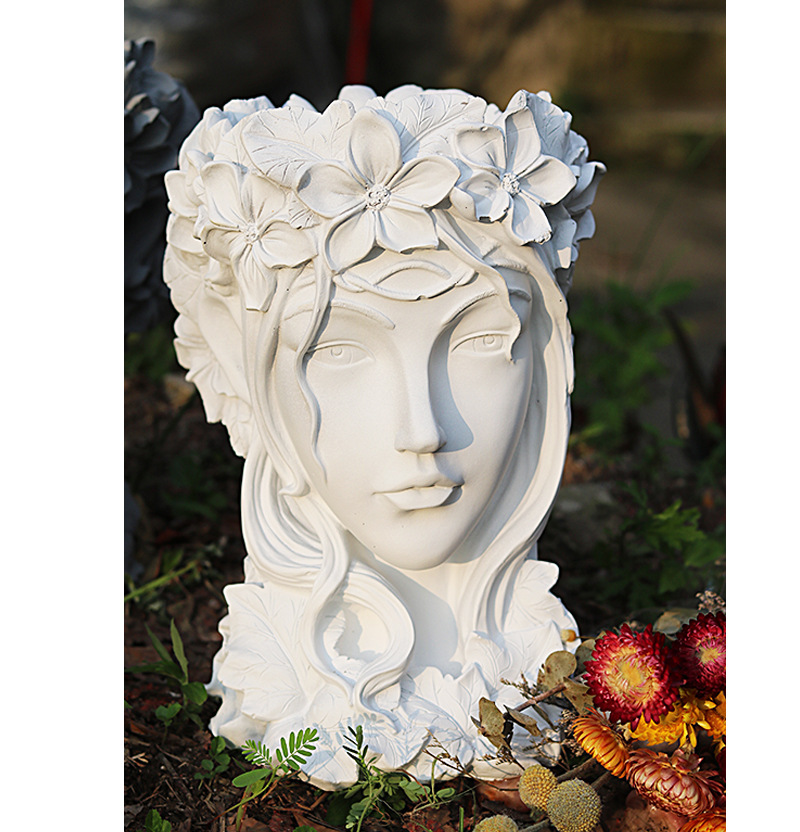 Goddess Figurine Art Resin Plant Flower Pot - Image 2