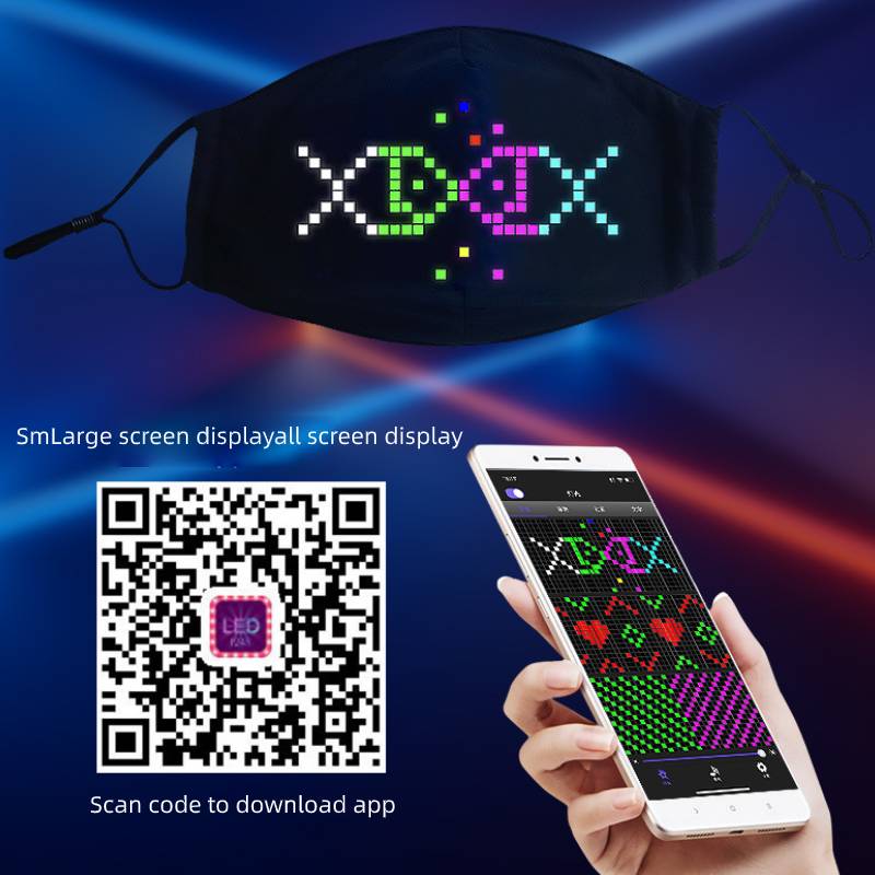 Christmas Bluetooth mask Prom mask flash mask