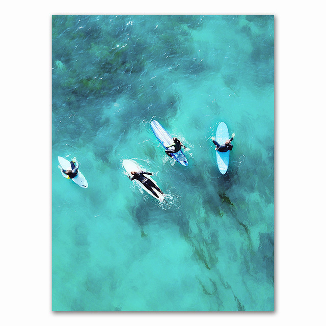 Surf Art Canvas Beach Surfboard Decorative Print Core - Image 5