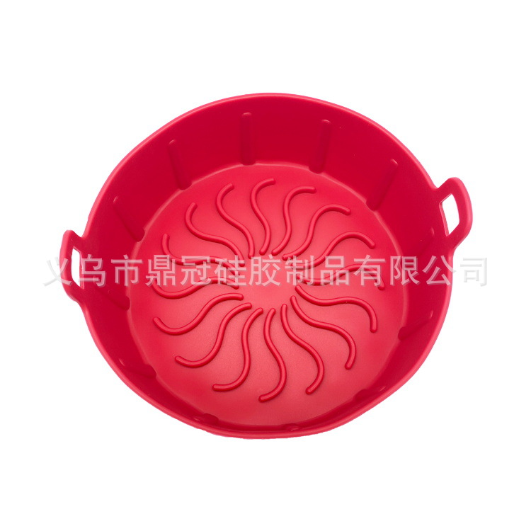Air Fryer Special Bowl High Temperature Resistant Silicone Binaural Reusable Baking Utensils Non-Stick Silicone Pan