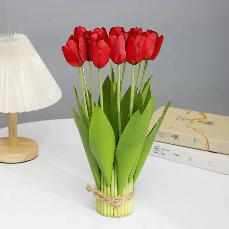 10-head Artificial Tulip Flower Arrangement For B&B Decoration - Image 7