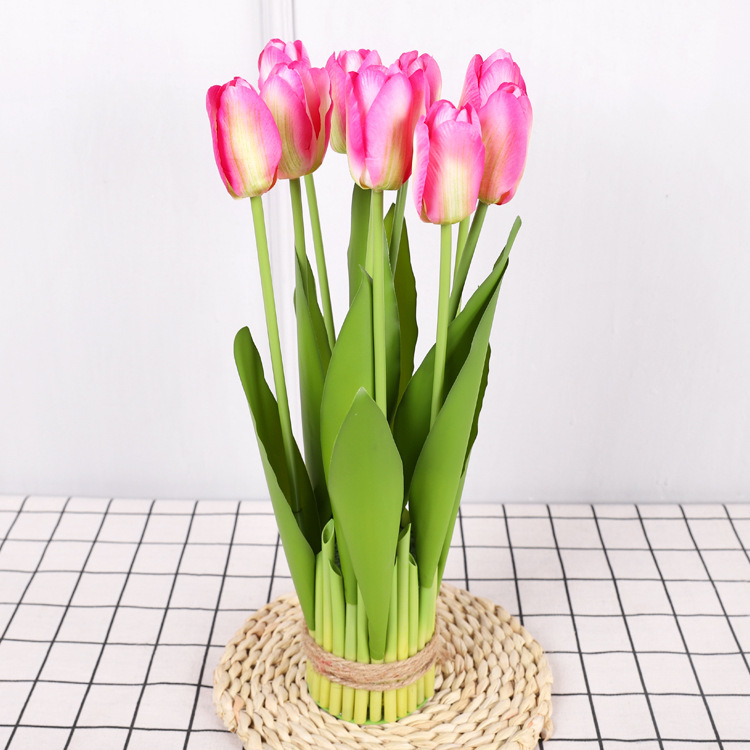 10-head Artificial Tulip Flower Arrangement For B&B Decoration - Image 2