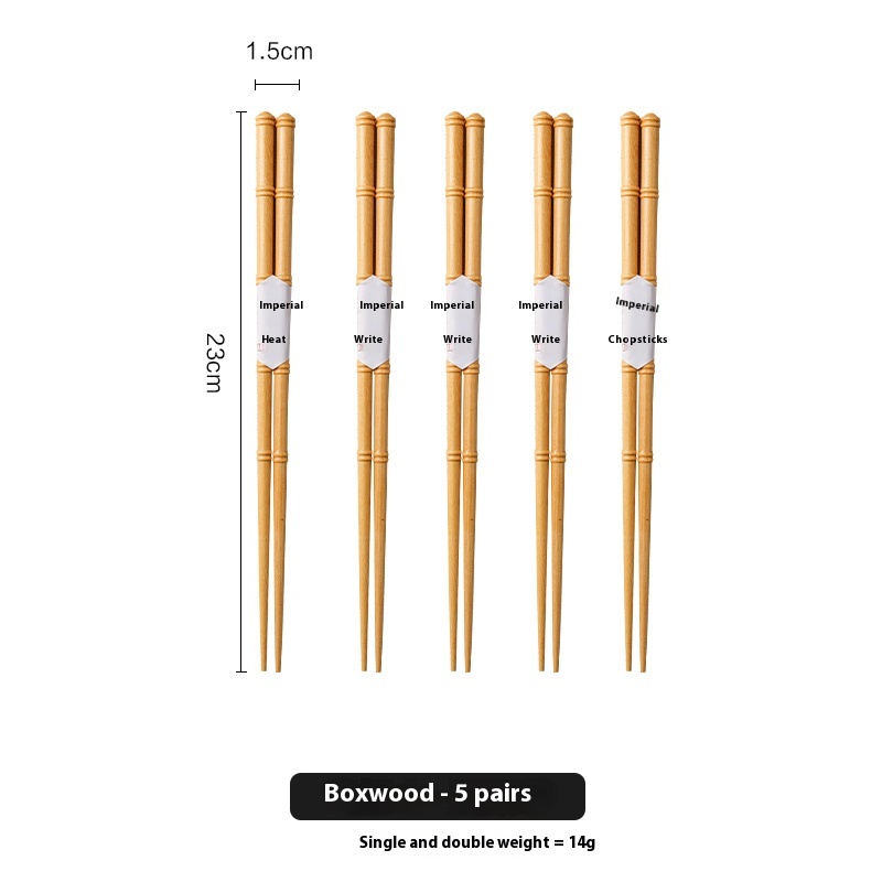 Creative Personal Household Natural Solid Wood Chopsticks - Image 5