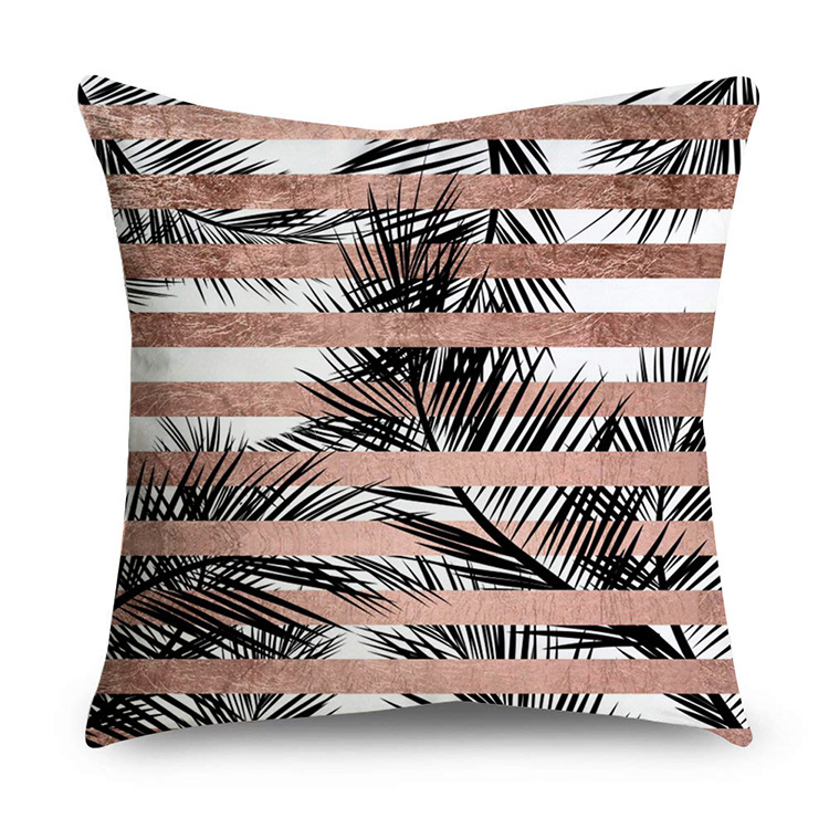 Rose Gold Polyester Pillow Cover Black Gold Element Cushion Throw Pillowcase - Image 29