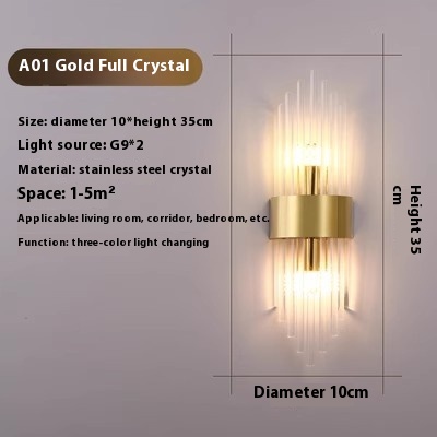 Crystal Wall Lamp Living Room Background Wall Stairs Aisle Light - Image 9