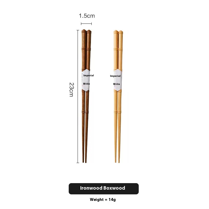 Creative Personal Household Natural Solid Wood Chopsticks - Image 3