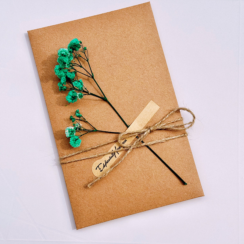 Starry Sky Dried Flower Handwritten Thank You Greeting Card - Image 15