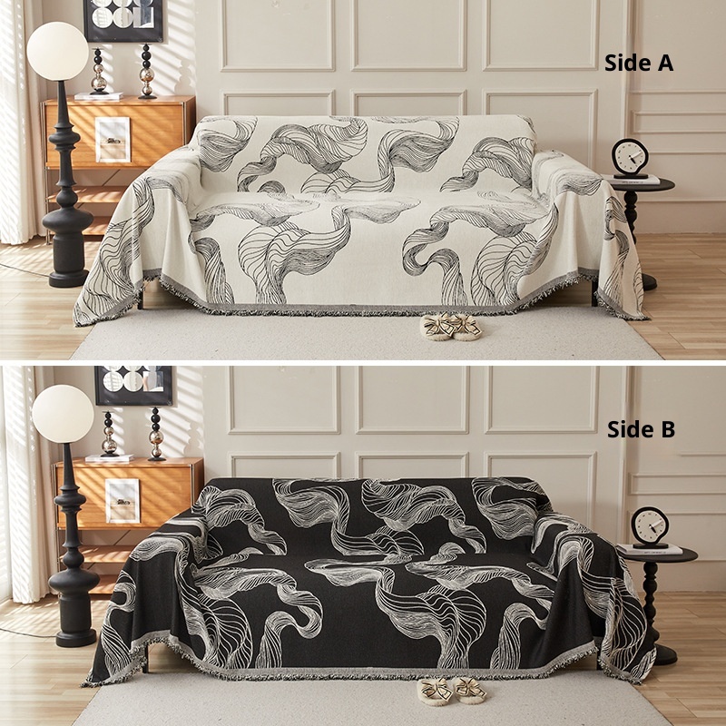 Chenille Sofa Towel Four Seasons Universal Simple Line Sofa Cover Cloth - Image 4