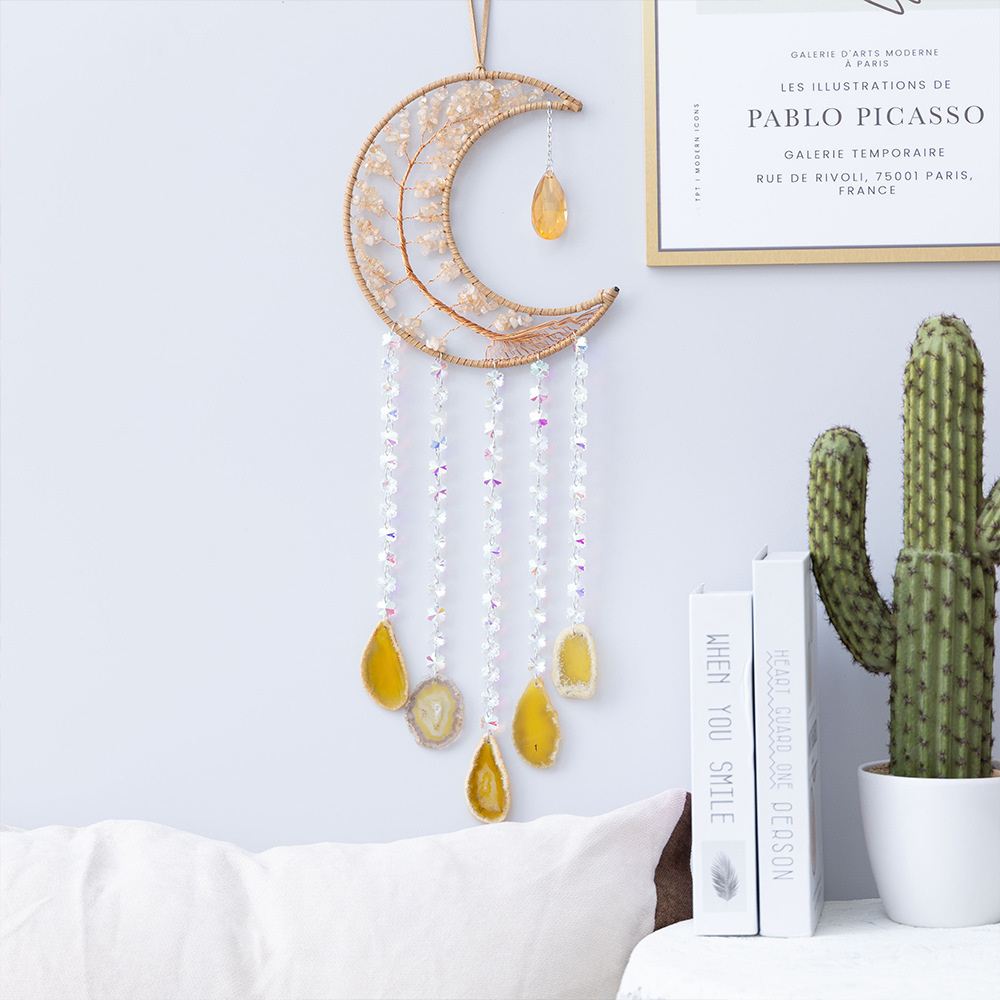 Natural Agate Crystal Crushed Stone Dream Catcher - Image 19
