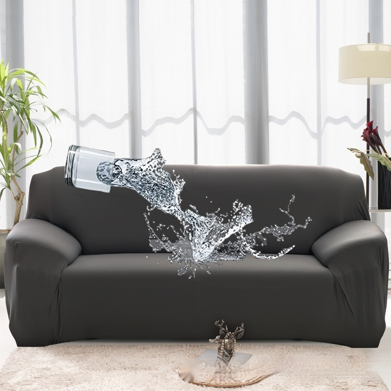 Solid Color Elastic Waterproof Sofa All-inclusive Milk Silk Cover