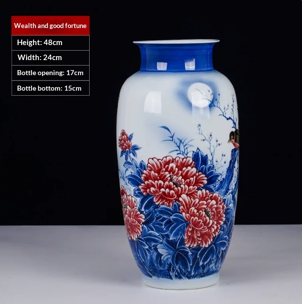 Chinese-style Ceramic Vase Ornament For Living Rooms And Offices