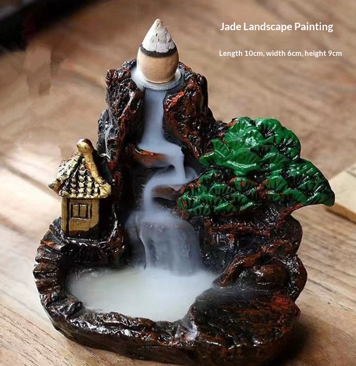 Resin High Mountain Flowing Water Backflow Incense Burner To Watch Flowing Cloud Sandalwood Creative Rockery Incense Burner - Image 8