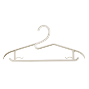 Skewed shoulder collar hanger-ivory white-pp-1 piece