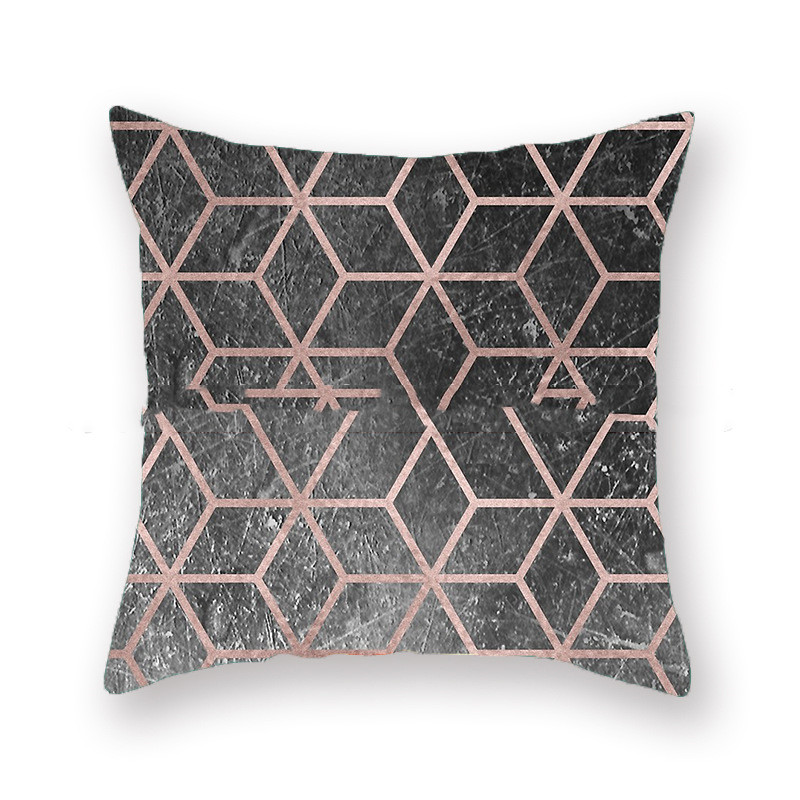 Sofa Living Room Geometric Plush Pillowcase - Image 3
