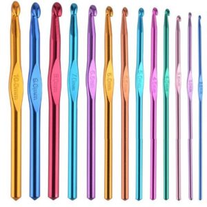 Color Aluminum Alloy Oxidation Crochet Set 14 Pieces