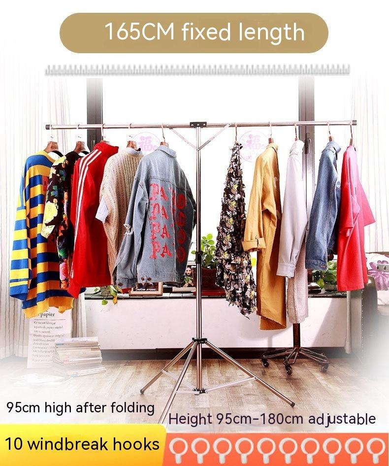 Removable Clothes Hanger Foldable And Portable Clothes Rack Selling Display Shelf Floor - Image 2