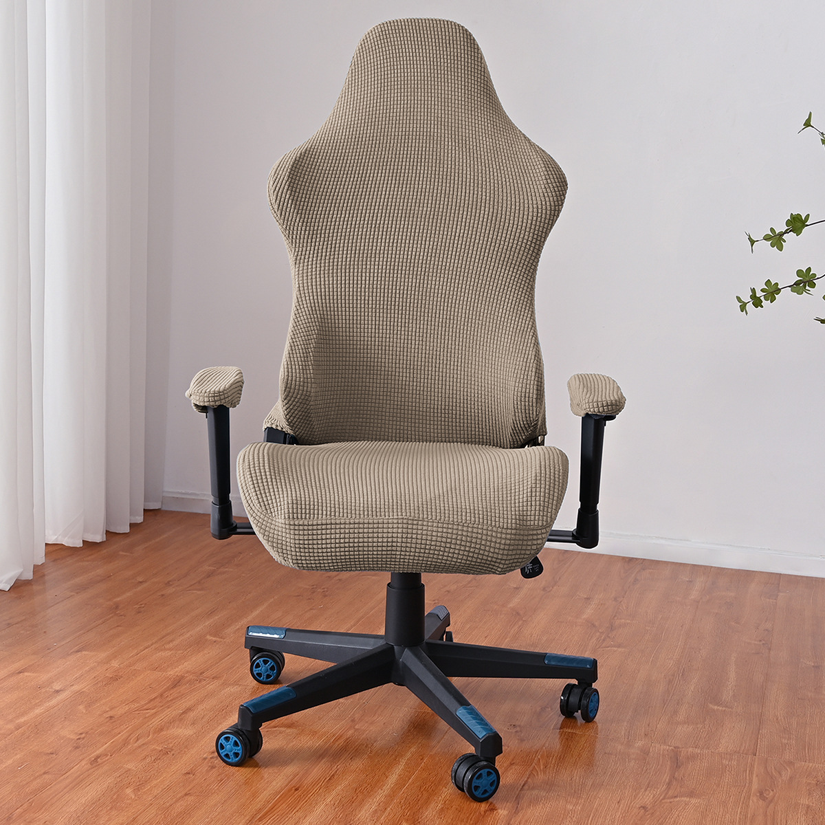 Polar Fleece Elastic Dustproof E-sports Swivel Chair Cover - Image 10