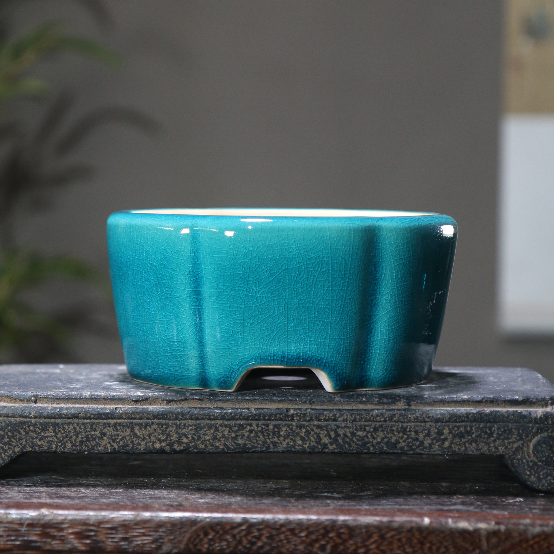 Ceramic Bonsai Octagonal Hexagonal Circular Scripture Pattern Chinese Style Purple Sand Flower Pot - Image 2