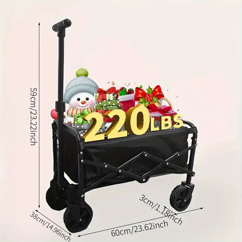 Shopping Cart Collapsible Foldable Garden Wagon Cart Heavy
