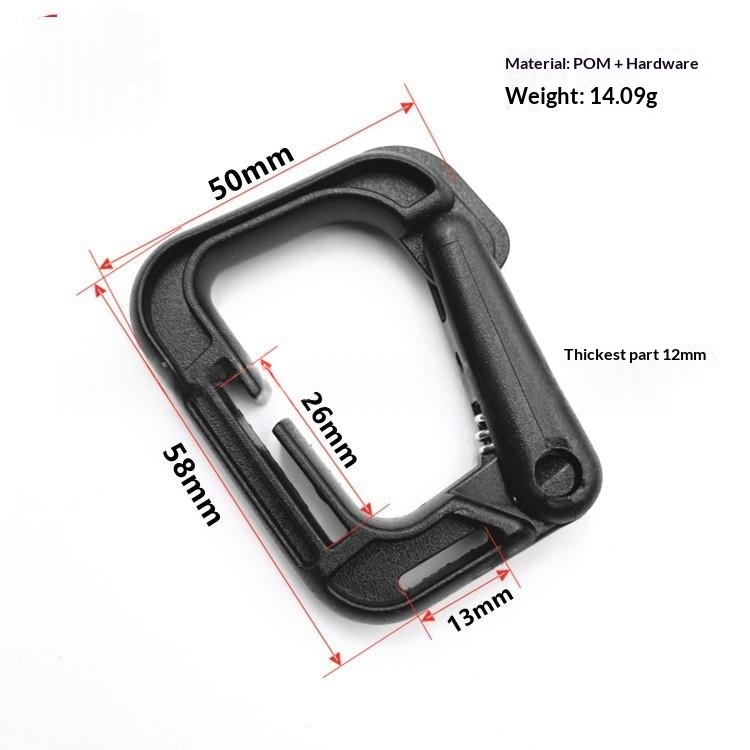 Multi-functional Carabiner, Outdoor Accessory, Tactical Buckle