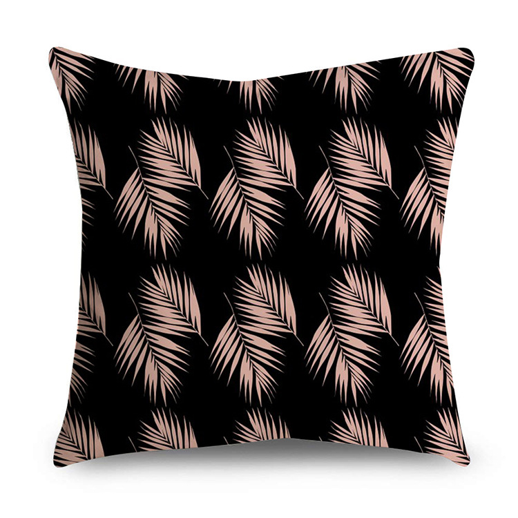 Rose Gold Polyester Pillow Cover Black Gold Element Cushion Throw Pillowcase - Image 2