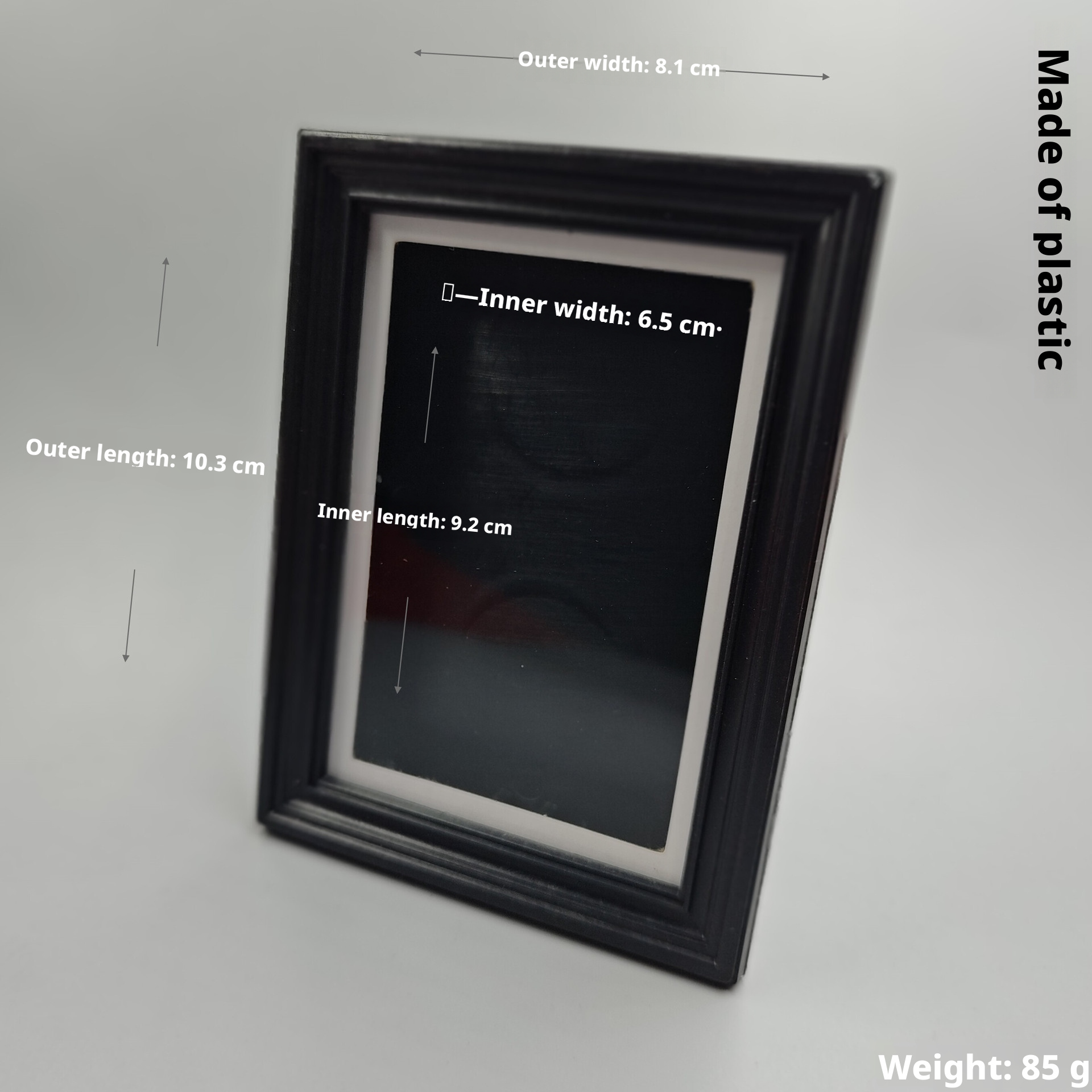 Photo frame refrigerator sticker-obtuse angle flower-black-9.1 * 11.8cm-1 piece - Image 4