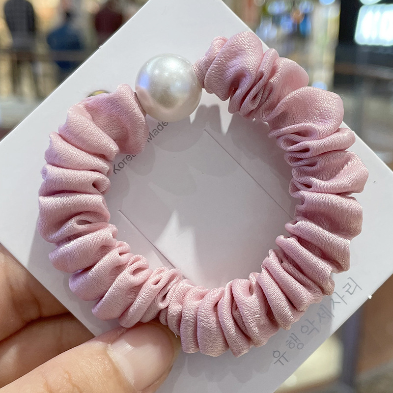 Pearl Head Rope Cloth Art Large Intestine Meatballs Hair Ornaments Ponytail - Image 2