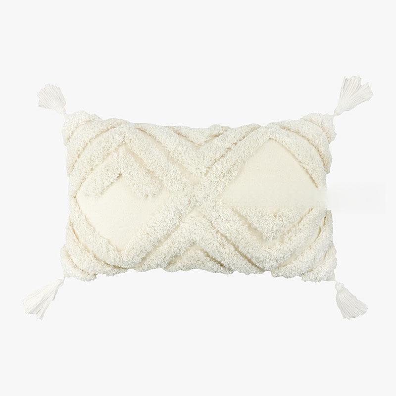 Geometric Patterned Waist Support Pillow Decorative Lumbar Cushion For Sofa Bed Chair Backrest Home Decor - Image 5