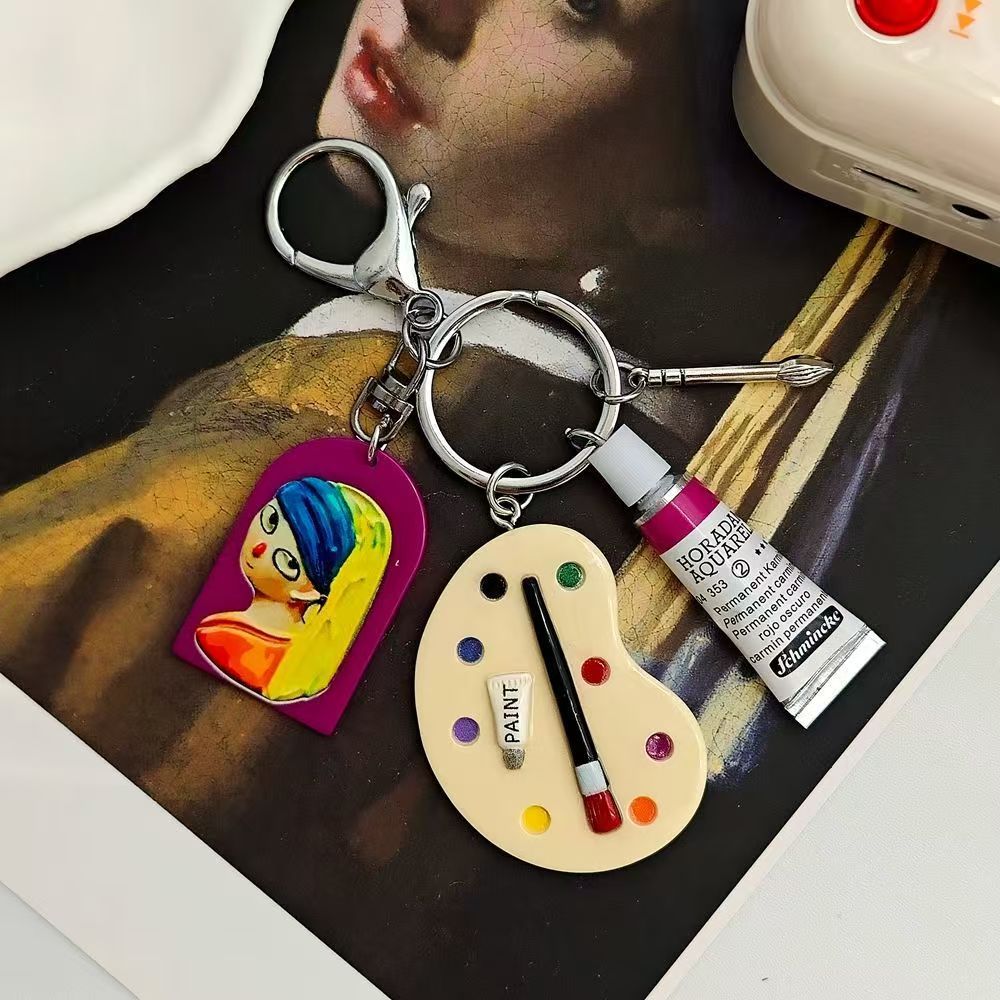 Q-version Drawing Board Paint Palette Bag Charm - Image 5