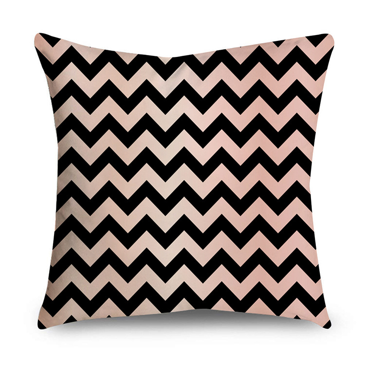 Rose Gold Polyester Pillow Cover Black Gold Element Cushion Throw Pillowcase - Image 5