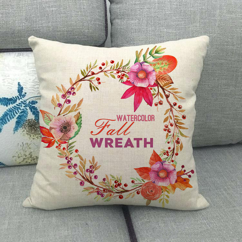 Painted pumpkin linen pillowcase - Image 17