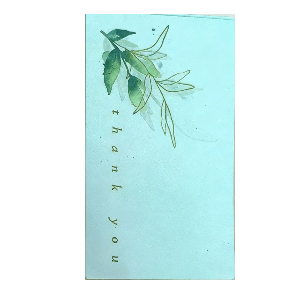 Thank-you Card With Black Print And Gold Foil-stamped English Text - Image 9
