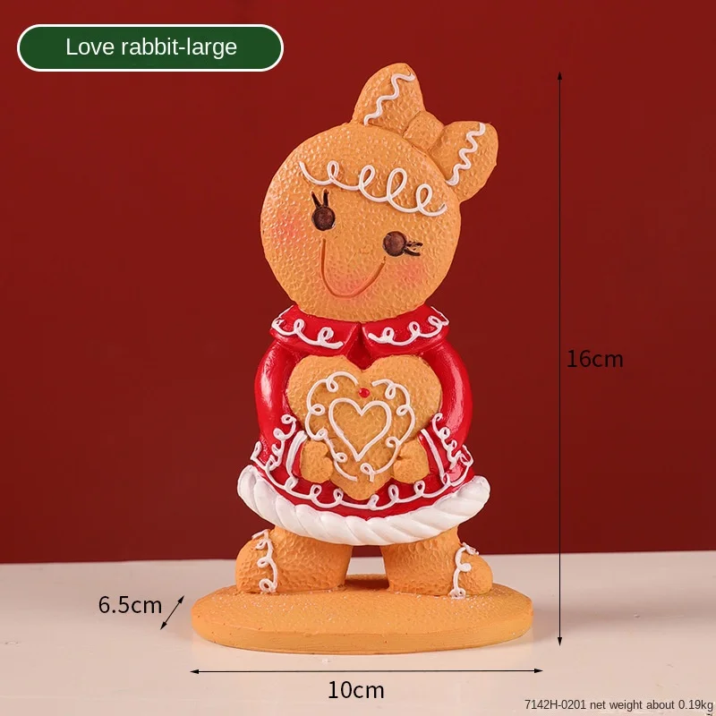 New Christmas Gingerbread Man Decoration Creative Cartoon Gingerbread Man Christmas Atmosphere Layout Decorative Small Ornaments