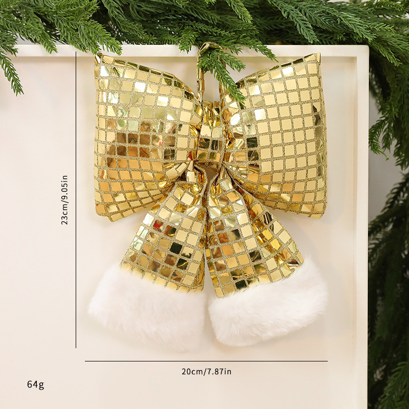 Mirror Bow Christmas Tree Decoration - Image 2