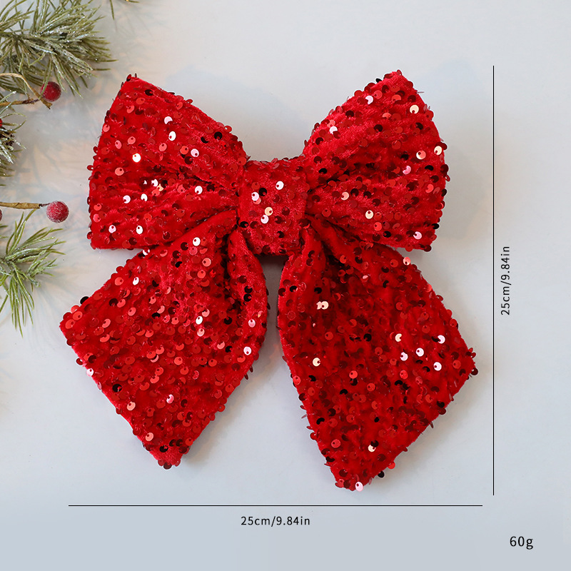 Sequin Bow Christmas Decorations Show Window Hangings Pendant