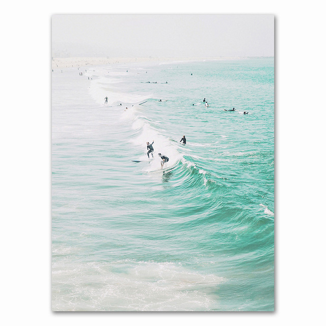 Surf Art Canvas Beach Surfboard Decorative Print Core - Image 6